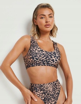 BOOHOO GÓRA OD BIKINI ANIMAL PRINT 85G XXH__XXL