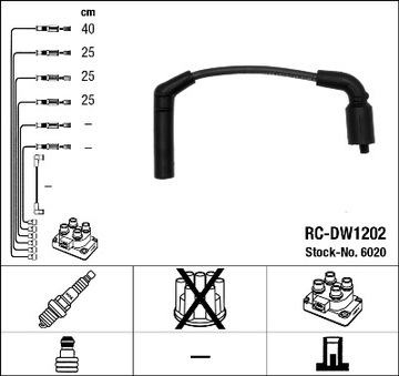SADA PŘÍVODŮ ZAPALOVACÍ NGK 6020