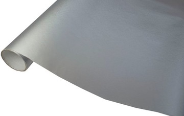 FOLIA METALIC SZCZOTKOWA SREBRNA 152x50cm DO OKLEJ