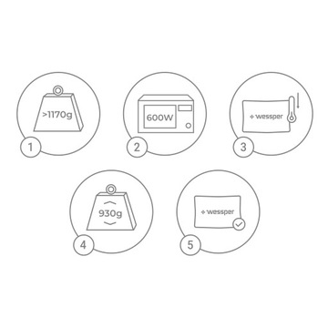 Большой многоразовый автомобильный поглотитель влаги Wessper, 900 г.