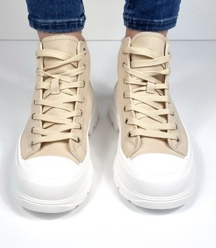 НОВЫЕ БЕЖЕВЫЕ БОТИНКИ ОБУВЬ КРОССОВКИ КРОССОВКИ 38