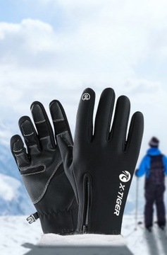 Мужские зимние велосипедные перчатки X-TIGER Touch с изоляцией и водонепроницаемостью S