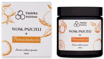 Świeca zapachowa wosk pszczeli 120 ml Pomarańcza