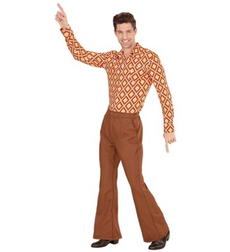 МУЖСКИЕ КОРИЧНЕВЫЕ БРЮКИ, 1970-е, XXL