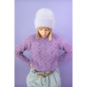 Теплая шапка из ангоры Everyday пастельная cz22301-2