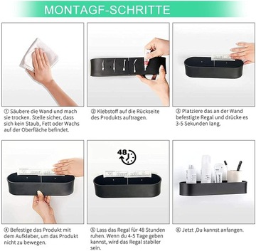 PÓŁKA ŁAZIENKOWA WISZĄCA POD PRYSZNIC LOFT 30CM