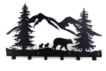 Настенная вешалка для одежды, ключей, Moose Forest Puzzle