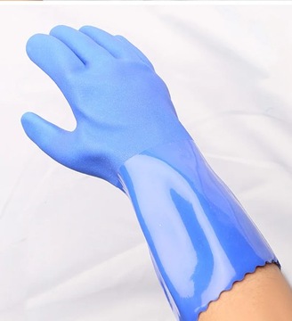 Пластиковые утолщенные резиновые рабочие перчатки водонепроницаемые