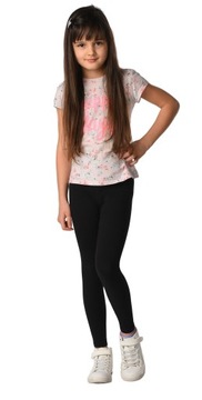Legginsy dziecięce GETRY bawełniane CZARNY D1 134