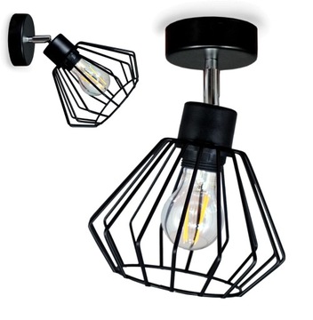 LAMPA sufitowa plafon żyrandol loft BRYLANT drut 1