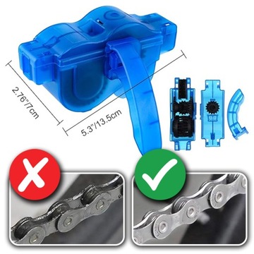 НАБОР ДЛЯ ОЧИСТКИ ВЕЛОСИПЕДНОЙ ЦЕПИ + МАШИНА ДЛЯ СМАЗКИ 10 ЭЛЕМЕНТОВ.