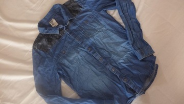 DENIM KOSZULA JEANSOWA KORONKA 158