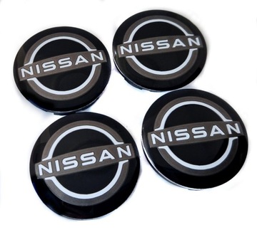 NISSAN DEKIELKI KAPSLE ZAŚLEPKI ALUFELG 56mm/52mm NOWE LOGO