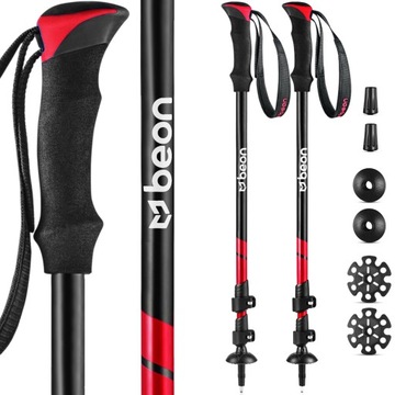 KIJE TREKKINGOWE SKŁADANE KIJKI NORDIC WALKING TELESKOPOWE ALUMINIOWE