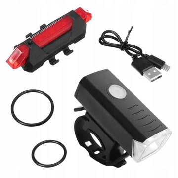 ВЕЛОСИПЕДНАЯ ФОНАРЬ ЗАДНЯЯ ПЕРЕДНЯЯ СВЕТОДИОДНАЯ USB-РУЧКА НАБОР 2
