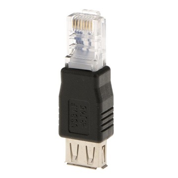 Adapter żeński USB 2.0 LAN Ethernet Kabel