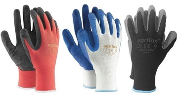12 пар! РАБОЧИЕ ПЕРЧАТКИ Ogrifox LATEKS_CB10