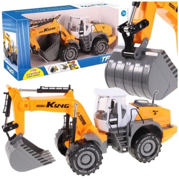 DUŻA KOPARKO ŁADOWARKA Z NAPĘDEM RĘCZNYM RUCHOME ELEMENTY NA PREZENT