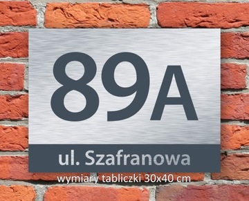 Адресная табличка с номерами домов и заборов 60х12.