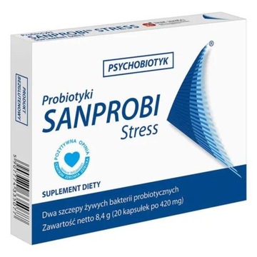 SANPROBI STRESS probiotyk, psychobiotyk 20 kaps.