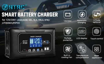 Ładowarka samochodowa HTRC 20A/25A/35A 12V20A