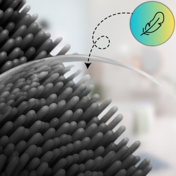 Силиконовая мочалка для тела с массажной ручкой