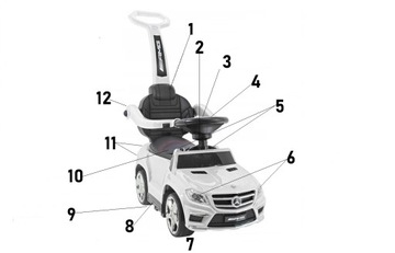 Mercedes GL63 AMG райдер, ходунок, толкатель, Автомобиль в подарок на годик + БЕСПЛАТНО