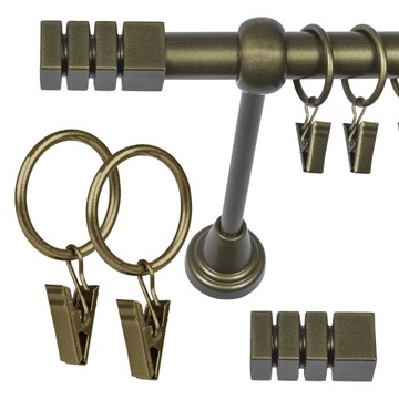 Карниз ОДИНАРНЫЙ FI 19 мм 160 CM LUX С ЛЯГУШКАМИ