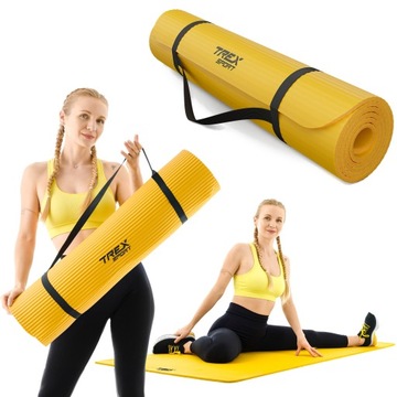 Duża mata do ćwiczeń jogi pilatesu fitness karimata nbr 190x80cm Trex Sport