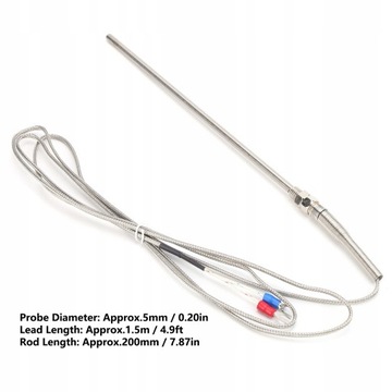 ЗОНД ТЕМПЕРАТУРЫ — ДАТЧИК ТЕРМОПАРЫ ТИПА К, 0~800°C M8