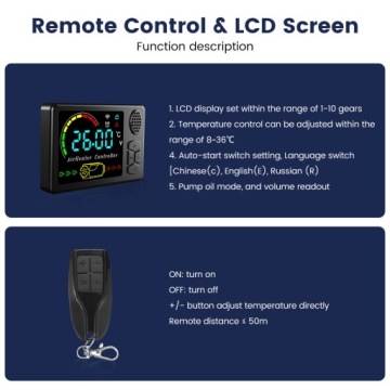 Тип стояночного обогревателя Webasto 12/24 В и 220 В, 5–8 кВт, дизельный, с ЖК-дисплеем