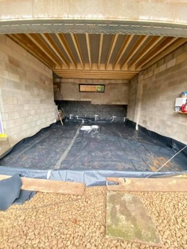 ТОЛСТАЯ ИЗОЛЯЦИОННАЯ ЧЕРНАЯ СТРОИТЕЛЬНАЯ ФОЛЬГА ДЛЯ ПОЛА BAU, ОДОБРЕННАЯ CE 0,5 5x20 м