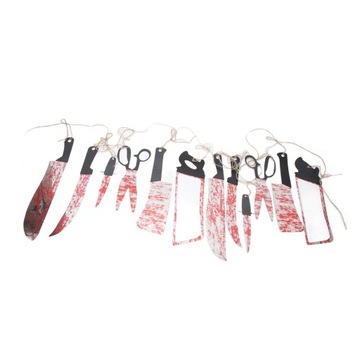 12 шт., подвесной баннер с кровавым ножом, ужасные сцены