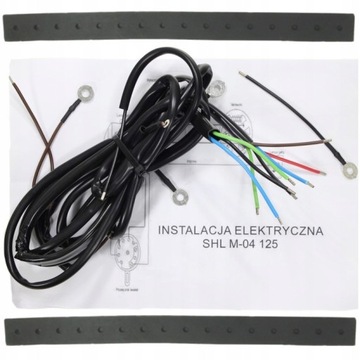 POLSKA INSTALACJA SHL 125 M04 CZARNA + SCHEMAT + OPASKI