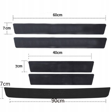 9PCS Naklejka progu samochodu do opel Crossland x