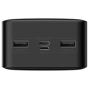 BASEUS POWER BANK 30000 мАч POWERBANK 15 Вт PD 3x USB USB-C TYPE-C 3A