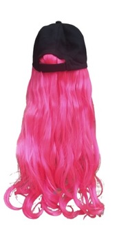 CZAPKA Z DASZKIEM Z WŁOSAMI PERUKA