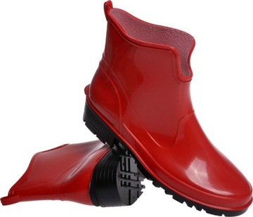 БОТИНКИ ЖЕНСКИЕ РЕЗИНОВЫЕ ПОЛЬСКИЕ красные 38