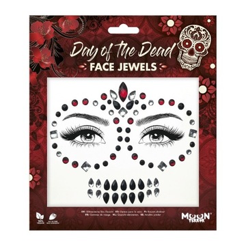 Halloween Naklejki 3D naTwarz MOONGLOW Day of Dead