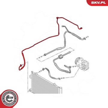 ESEN SKV 43SKV599 PŘÍVOD WYSOKIEGO/NISKIEGO TLAKU KLIMATIZACE