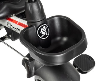 Трехколесный велосипед, толкатель, сидение, ремни безопасности, корзина