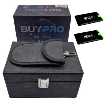 Pudełko na Kluczyk Klatka Faraday Blokuje Keyless GSM GPS BOX + Etui + RFID