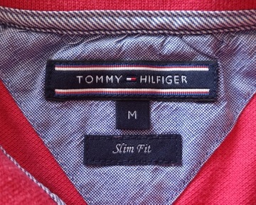 Мужская рубашка-поло приталенного кроя TOMMY HILFIGER PINK POLO M