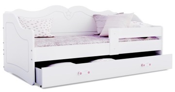 Łóżko dziecięce 180x80 biel + materac LILI
