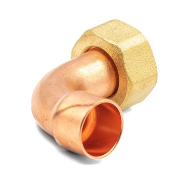 УГЛОВОЙ ПЛОСКИЙ ПОЛОВИННЫЙ РАЗЪЕМ ДЛЯ ПАЙКИ МЕДИ 22 x 3/4