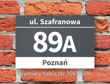 Адресная табличка, номер дома АЛЮМИНИЙ АНТРАЦИТ 20