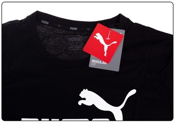 PUMA KOSZULKA MĘSKA T SHIRT MĘSKI CZARNY 100% BAWEŁNA ESS LOGO TEE XL