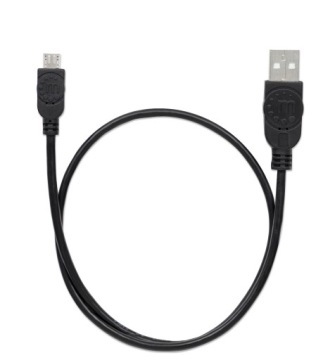 Кабель Manhattan USB 2.0 A-Micro B M/M 0,5 м, черный