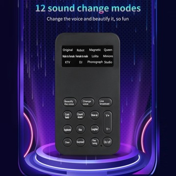 внешняя звуковая карта мобильного телефона с функцией смены голоса со встроенным несколькими звуками