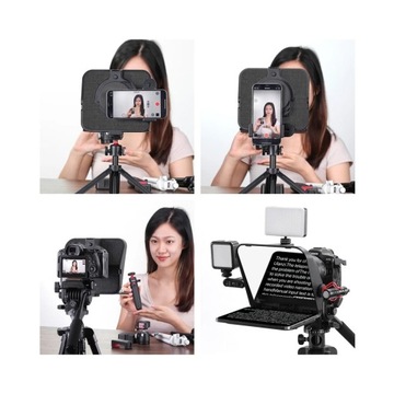 Mini prompter Ulanzi RT02 z mocowaniem do smartfona lub aparatu